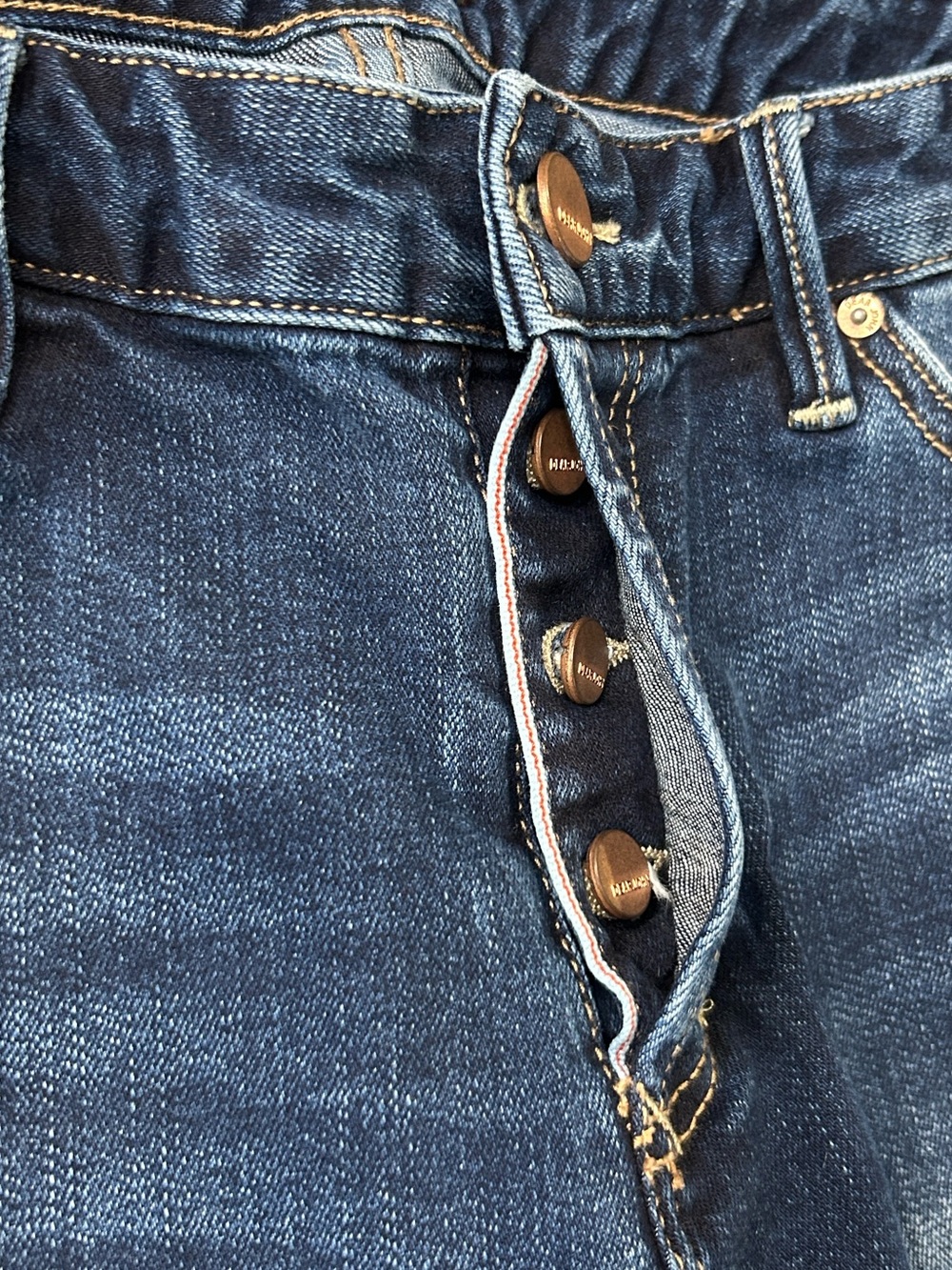 Dear John American Classic Straight Leg Button Fly Distressed Denim Jeans Sz 27 - Picture 4 of 10